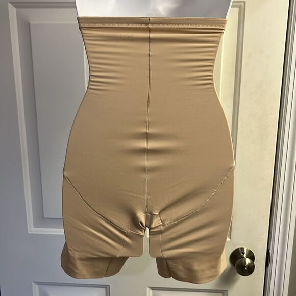 Naomi & Nicole Tan Pull-up Tummy and Waist Control One-Piece Shapewear Short- Sm - Picture 6 of 11